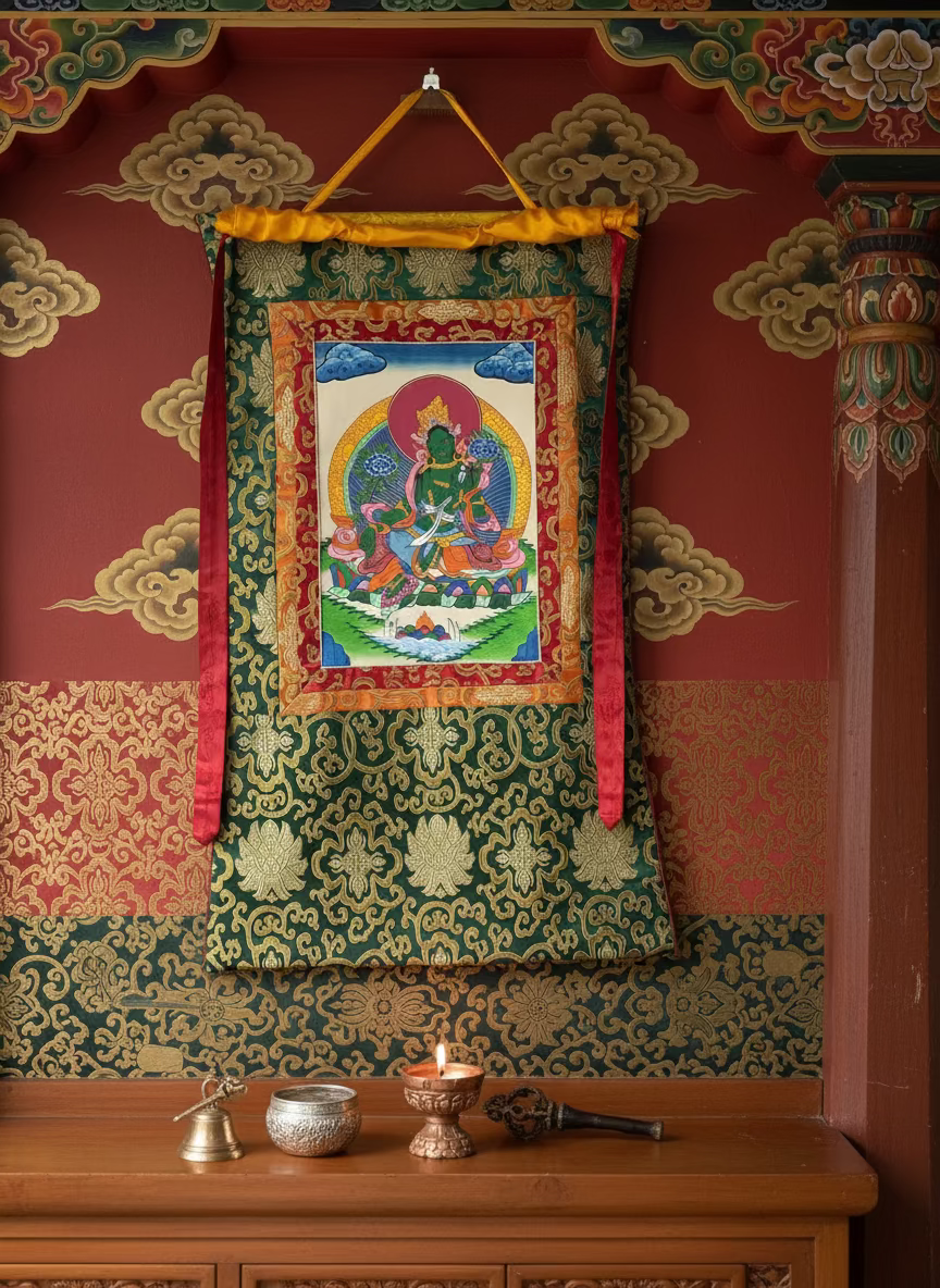 Thangka tara verde